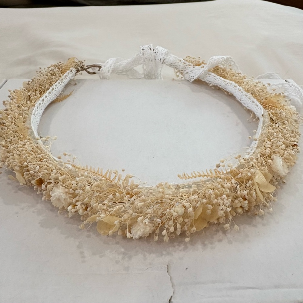 Boho Floral Headband with Lace